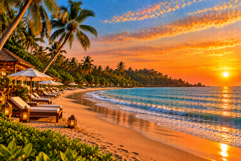Welcoming tropical beach resort scenery for a solo trip to Goa